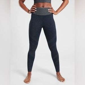 Athleta Twilight Tight Leggings – Black/Silver Sparkle XS